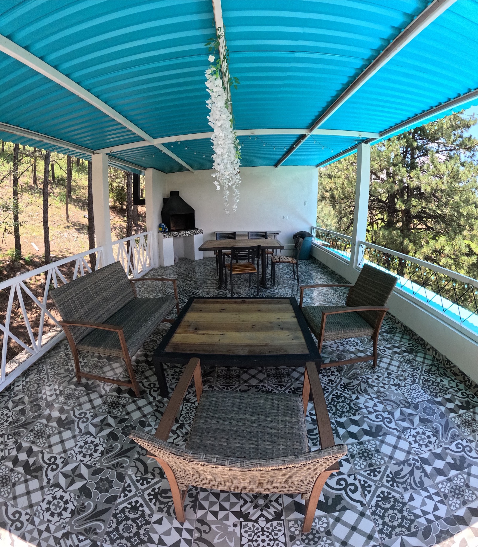 Terraza con asador